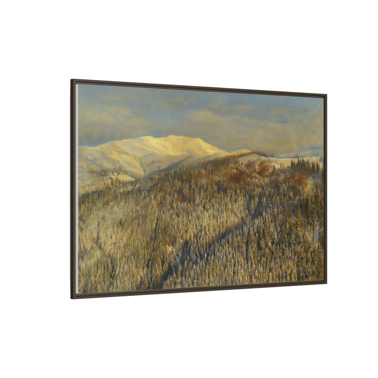 Framed Mountain Canvas Art, Perfect for Home Decor, Nature Wall Art, Gift for Nature Lovers, Cozy Atmosphere