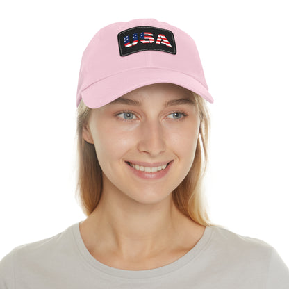 Dad Hat with USA Leather Patch