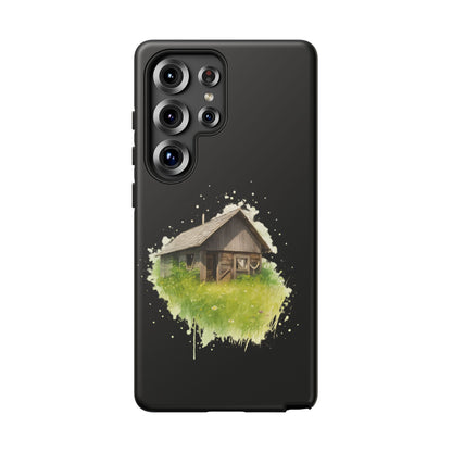Rustic Farmhouse Phone Case, Cute Cottage Design, Tough Cases for Nature Lovers, Eco-Friendly Gift, Customizable Tech Accessories