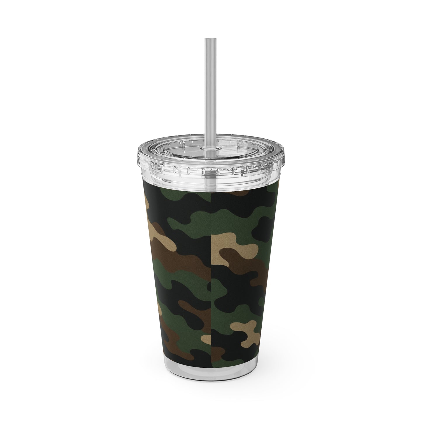 Stylish Camo Tumbler, 16oz Cup with Straw, Perfect for Outdoor Adventures, Gifts for Him, Travel Mug, Eco-friendly Drinkware, Camping