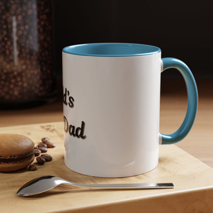 World's Best Dad Accent Coffee Mug - Perfect Gift for Father's Day