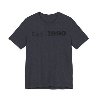 Unisex Est. 1990 Nostalgic Jersey Tee - Perfect Gift, Vintage Style, Retro Fashion, Birthday Celebration, Casual Wear