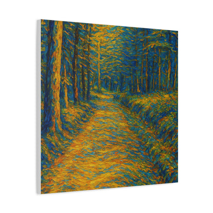 Van Gogh Style Forest Canvas Art | Nature Wall Decor, Home Office Accent, Gift for Nature Lovers, Gallery Wrapped, Living Room Wall Art
