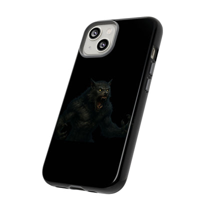 Werewolf Phone Case, Tough Cases, Black Panther Design, Gift for Animal Lovers, Phone Accessories, Fierce Phone Protection