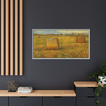 Framed Matte Canvas Wall Art - Rustic Farm Landscape, Country Decor, Home Gallery, Gift for Nature Lovers, Housewarming Decor