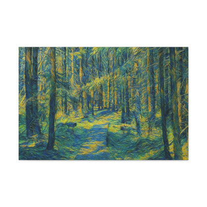 Canvas Art Print, Forest Path Painting, Nature Decor, Wall Art, Gift for Nature Lovers, Home Decor Inspiration