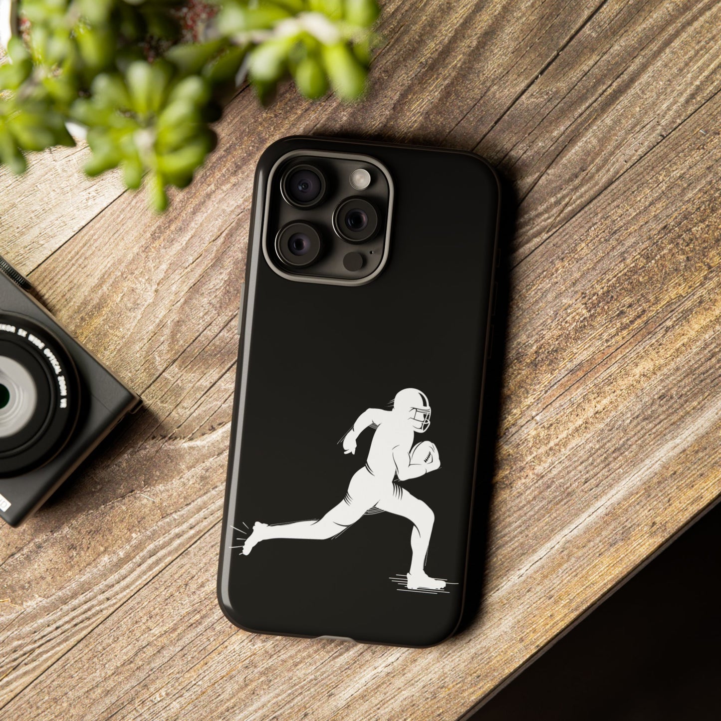 Football Player Phone Case, Tough Cases, Sports Phone Cover, Gift for Athletes, iPhone & Samsung Accessories, Running Player Design