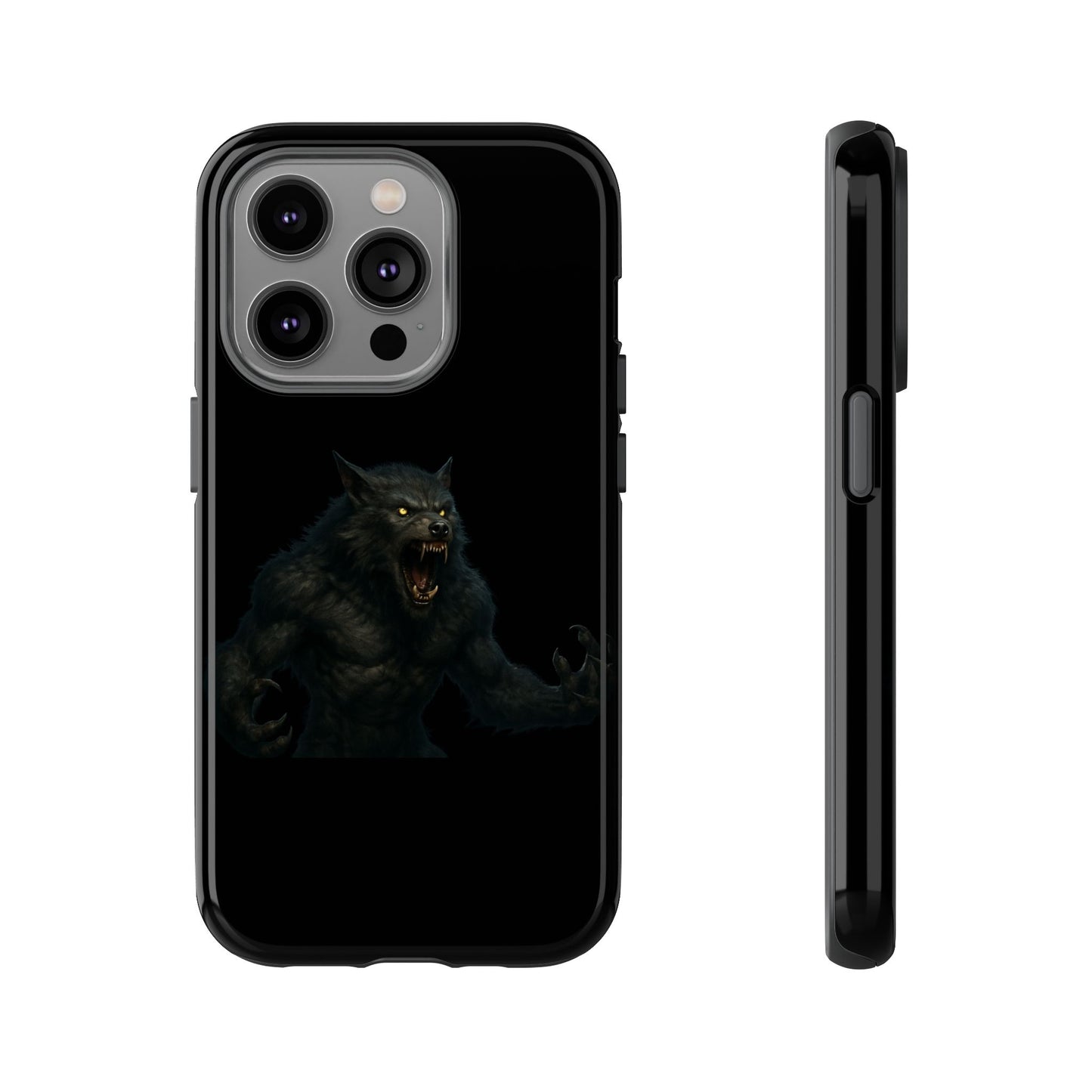 Werewolf Phone Case, Tough Cases, Black Panther Design, Gift for Animal Lovers, Phone Accessories, Fierce Phone Protection