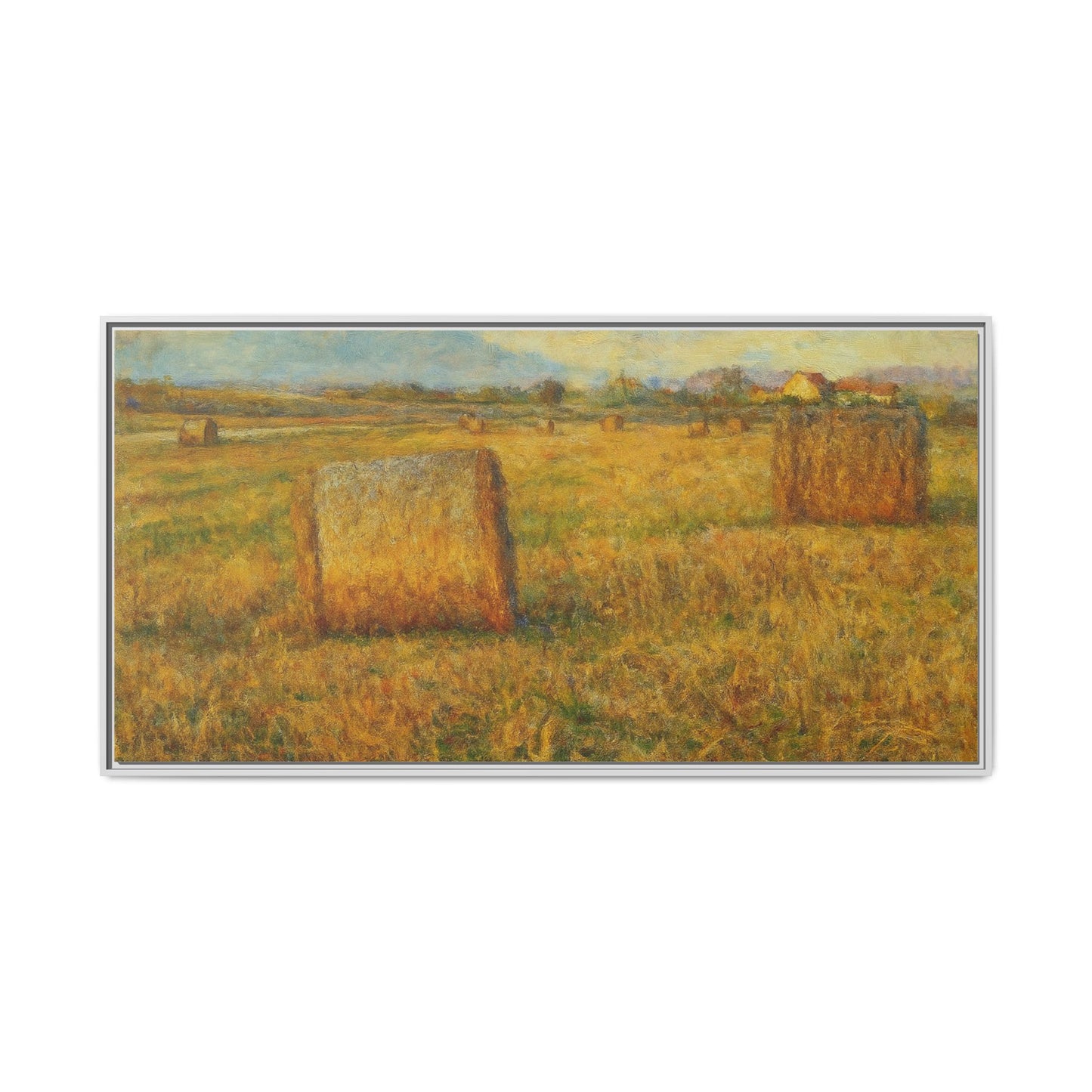 Framed Matte Canvas Wall Art - Rustic Farm Landscape, Country Decor, Home Gallery, Gift for Nature Lovers, Housewarming Decor