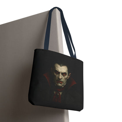 Vampire Haunted Tote Bag, Spooky Shopping Bag, Halloween Accessory, Gothic Style Handbag, Perfect for Halloween Parties, Unisex Tote