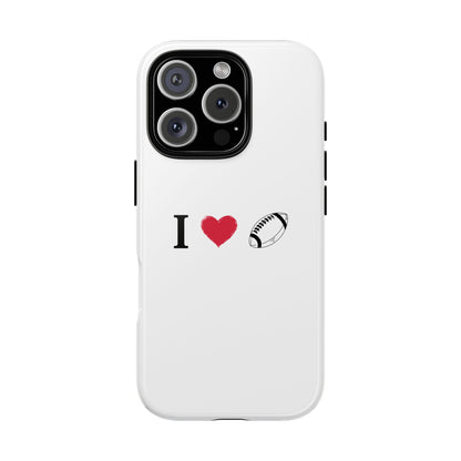 Football Love Phone Case - Tough Cases, Unique Sports Lover Gift, Personalized Cellphone Cover, Birthday Present, Sports Equipment