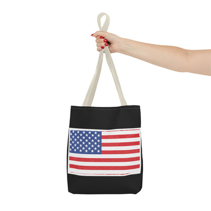 Patriotic Tote Bag, American Flag Carryall, Beach Bag, Reusable Shopping Tote, Independence Day Gift