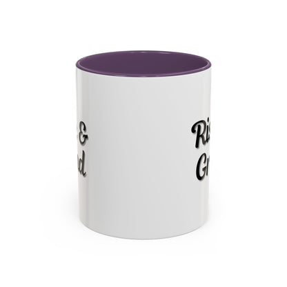 Rise & Grind Coffee Mug – Motivational Black Accent Mug for Daily Inspiration