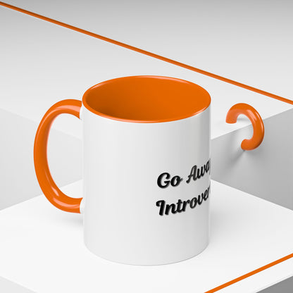 Introvert Coffee Mug - Go Away, I'm Introverting - Black Accent for Relaxing Moments