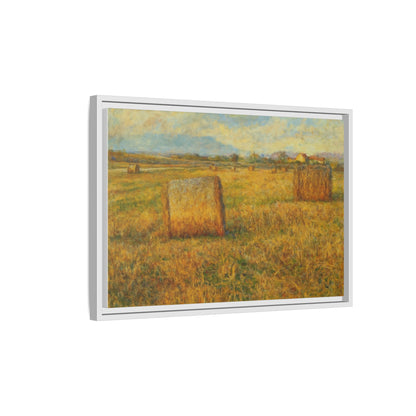 Framed Matte Canvas Wall Art - Rustic Farm Landscape, Country Decor, Home Gallery, Gift for Nature Lovers, Housewarming Decor