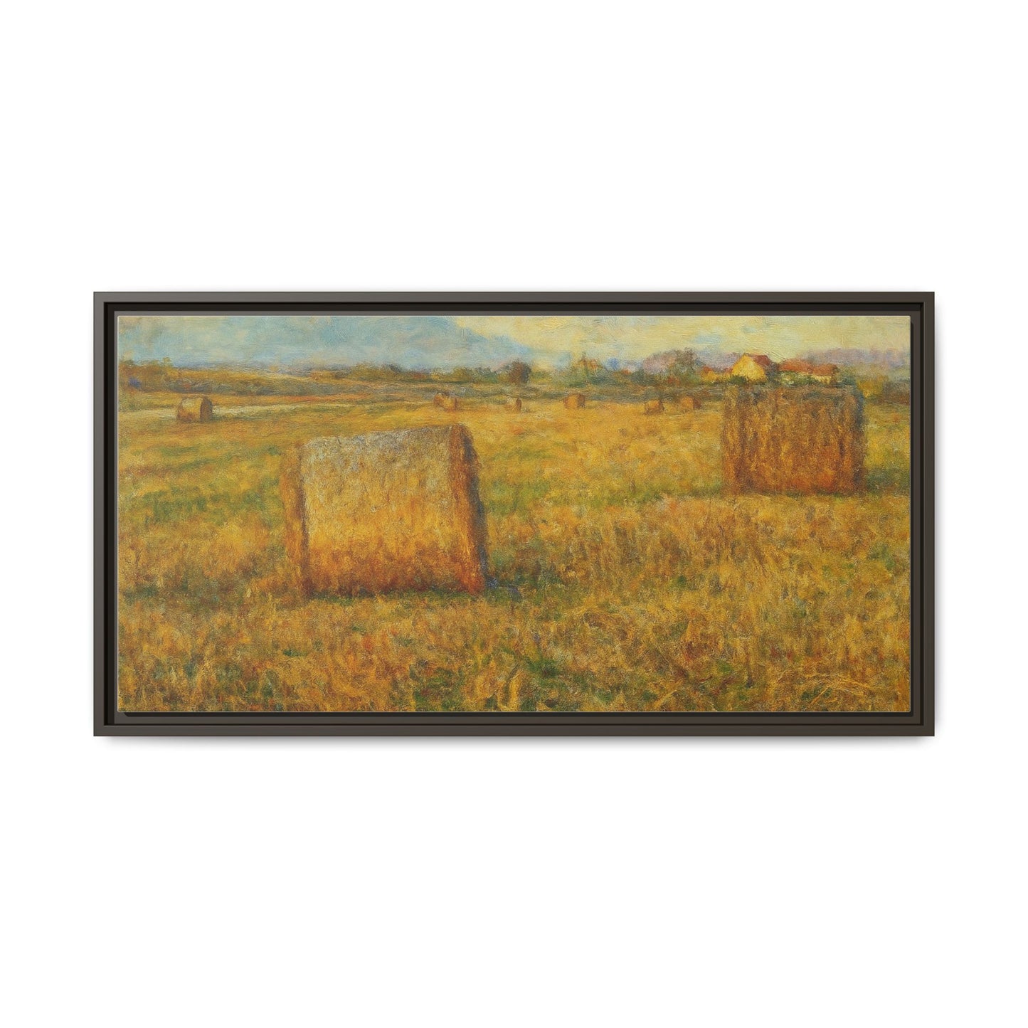 Framed Matte Canvas Wall Art - Rustic Farm Landscape, Country Decor, Home Gallery, Gift for Nature Lovers, Housewarming Decor