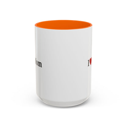 I Love Mom Accent Coffee Mug - Perfect Gift for Mother's Day & Special Occasions