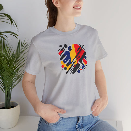 Artistic Heart Unisex Jersey Tee - Vibrant Graphic Tee, Casual Wear, Gift for Art Lovers, Birthday Surprise, Everyday Comfort - product image