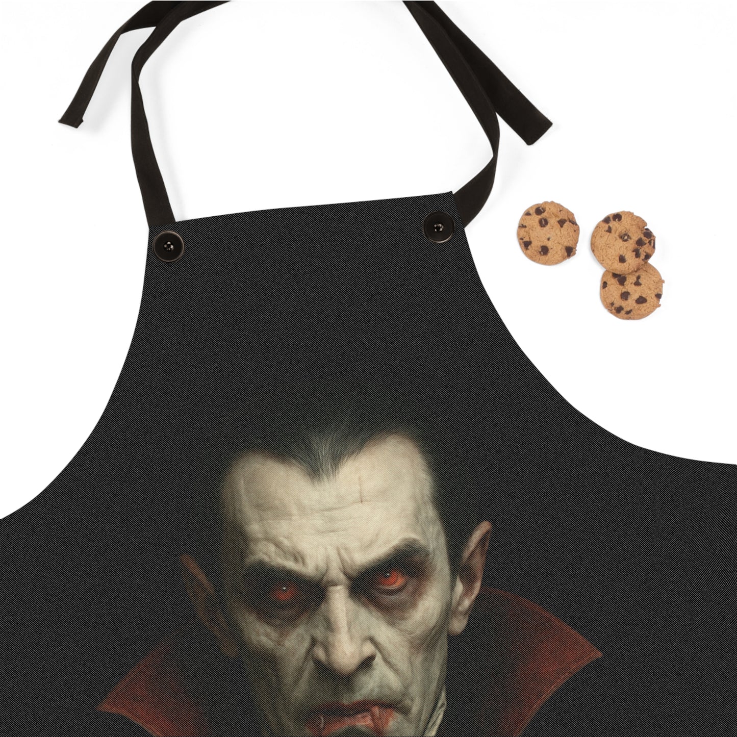 Vampire-Themed Apron, Perfect for Halloween Cooking, Baking Gift, Kitchen Decor, Party Supplies, Cosplay Accessory