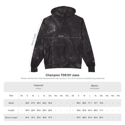 Champion Tie-Dye Hoodie - USA Embroidery, Unisex Hoodie, Trendy Casual Wear, Gift for Him, Outdoor Jacket