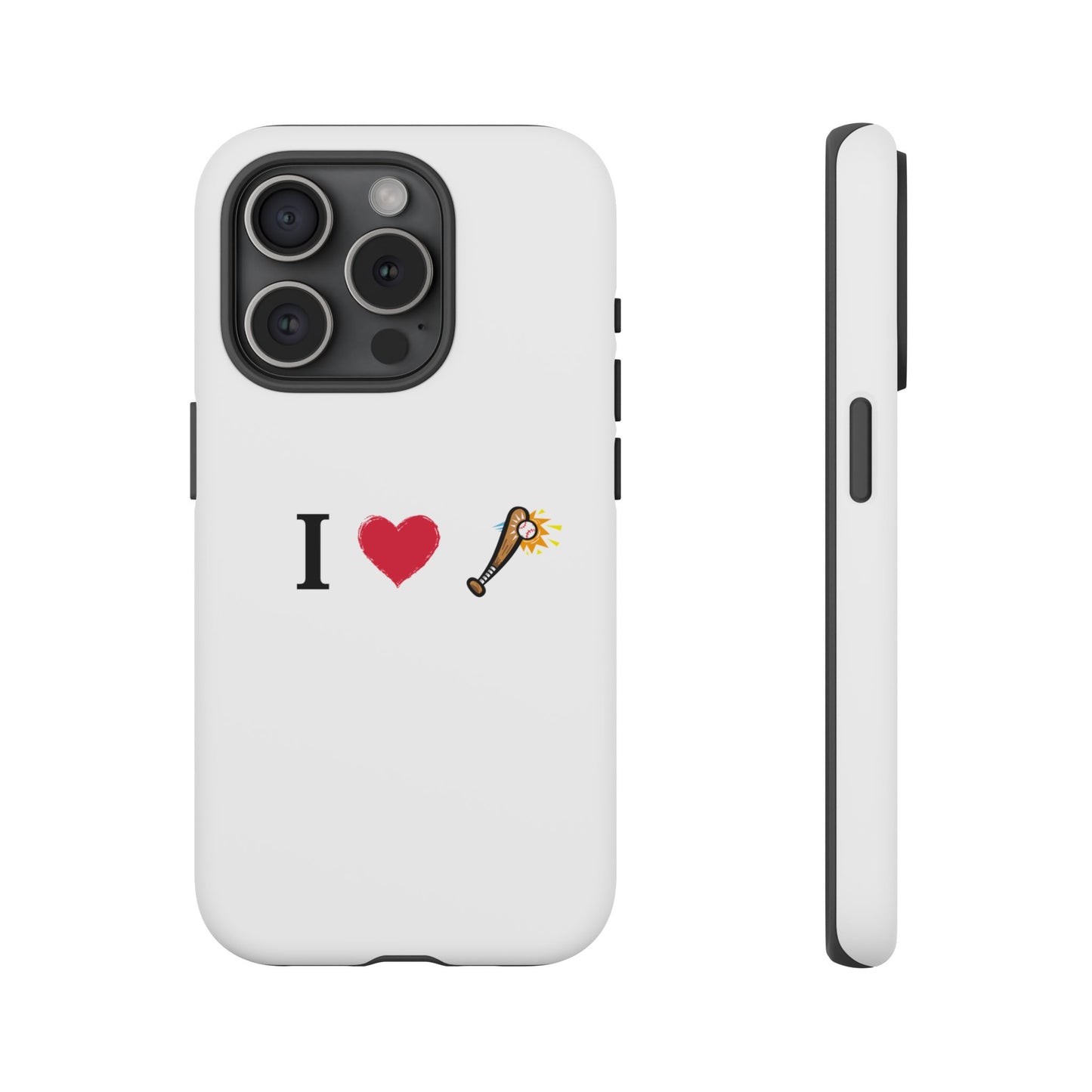 I Love Baseball Vibe Phone Case - Tough Cases for Sports Lovers, Gifts for Athletes, Fun Accessories, iPhone and Android Compatible