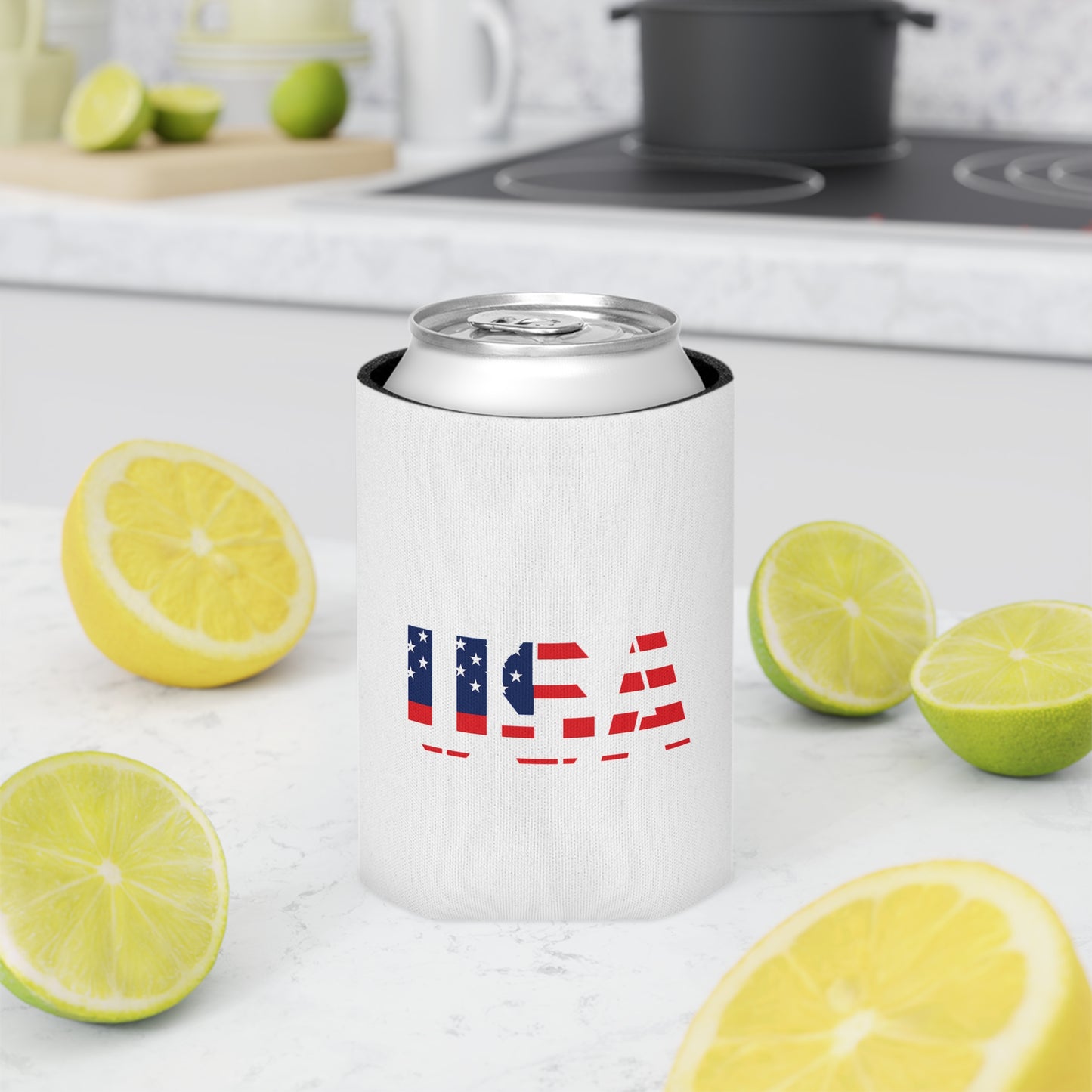 USA Flag Can Cooler - Perfect for BBQs, Independence Day, Tailgating, Memorial Day, Housewarming - product image