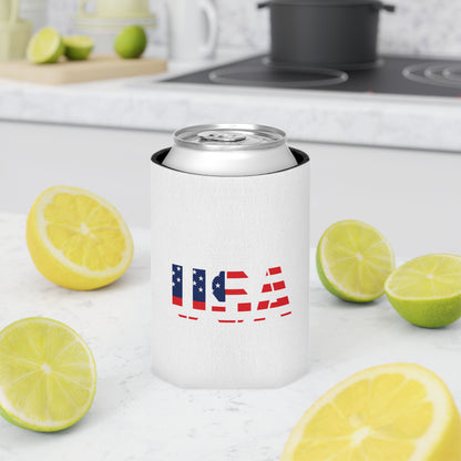 USA Flag Can Cooler - Perfect for BBQs, Independence Day, Tailgating, Memorial Day, Housewarming - product image