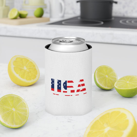 USA Flag Can Cooler - Perfect for BBQs, Independence Day, Tailgating, Memorial Day, Housewarming - product image