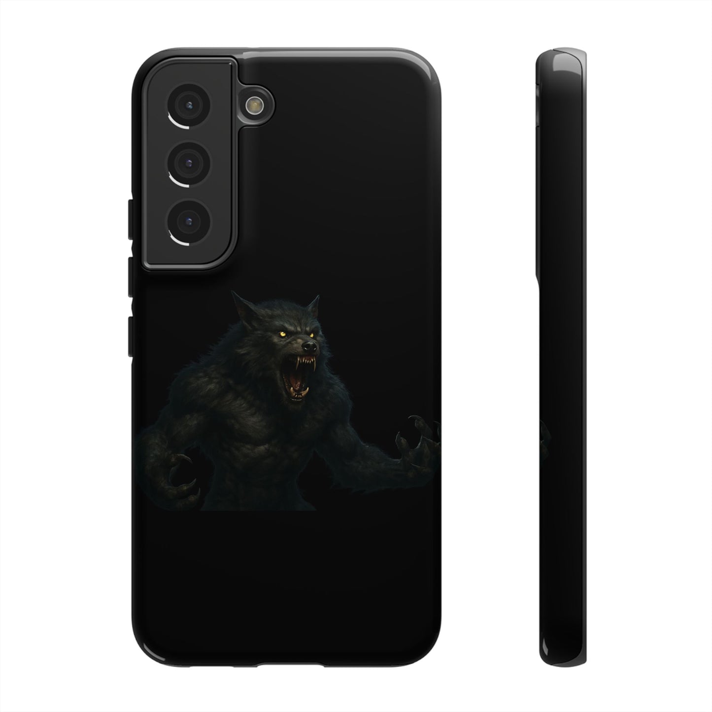 Werewolf Phone Case, Tough Cases, Black Panther Design, Gift for Animal Lovers, Phone Accessories, Fierce Phone Protection