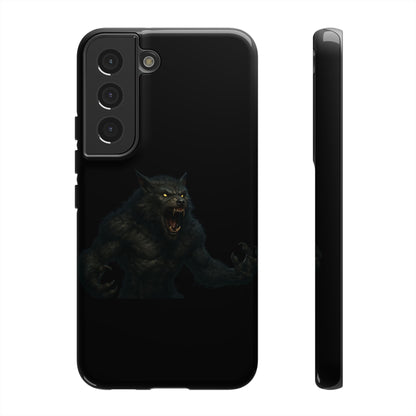 Werewolf Phone Case, Tough Cases, Black Panther Design, Gift for Animal Lovers, Phone Accessories, Fierce Phone Protection