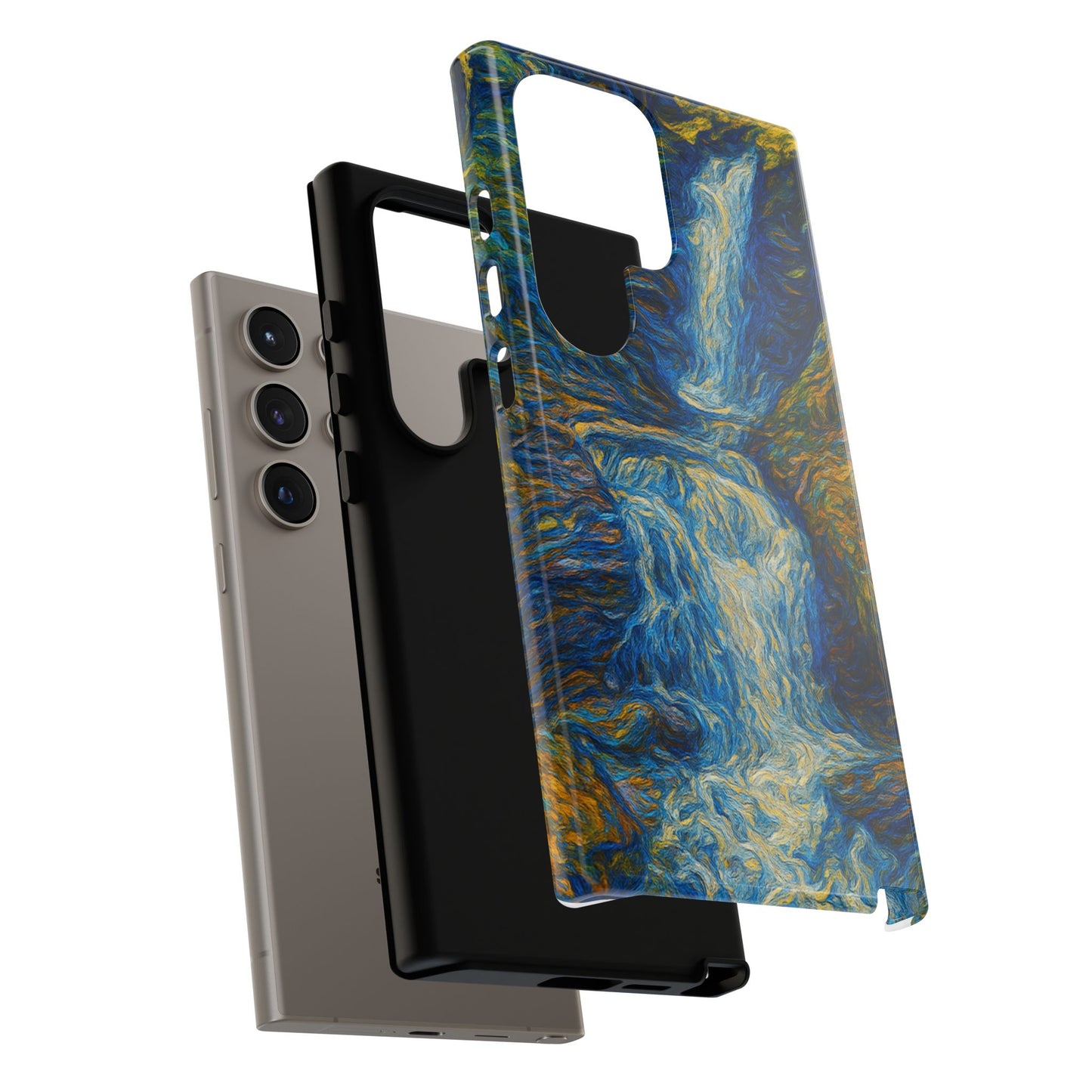 Artistic Phone Case - Waterfall Design, Unique Gift, Phone Accessory, Nature Lover, Original Artwork