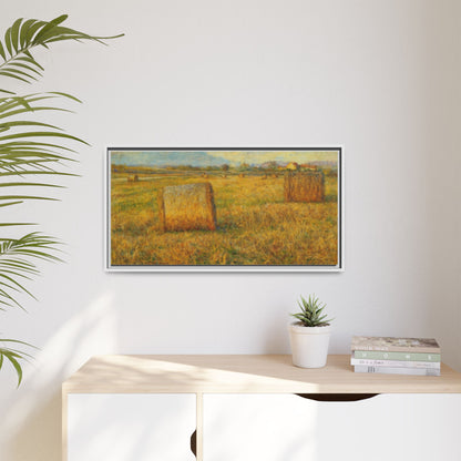 Framed Matte Canvas Wall Art - Rustic Farm Landscape, Country Decor, Home Gallery, Gift for Nature Lovers, Housewarming Decor