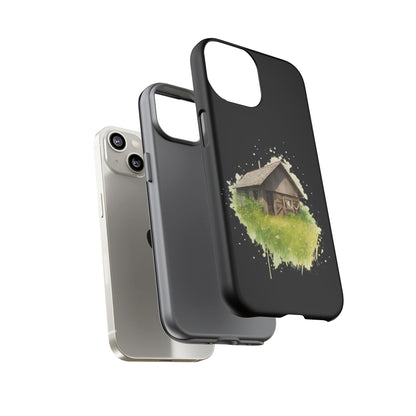 Rustic Farmhouse Phone Case, Cute Cottage Design, Tough Cases for Nature Lovers, Eco-Friendly Gift, Customizable Tech Accessories