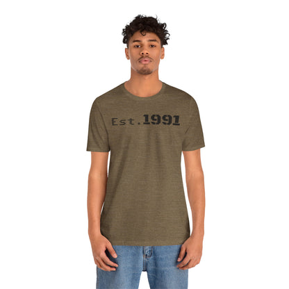 Established 1991 Unisex Jersey Tee | Vintage Anniversary Gift | Casual Wear, Birthday Shirt, Retro Style, Statement Tee, Gift for Him/Her
