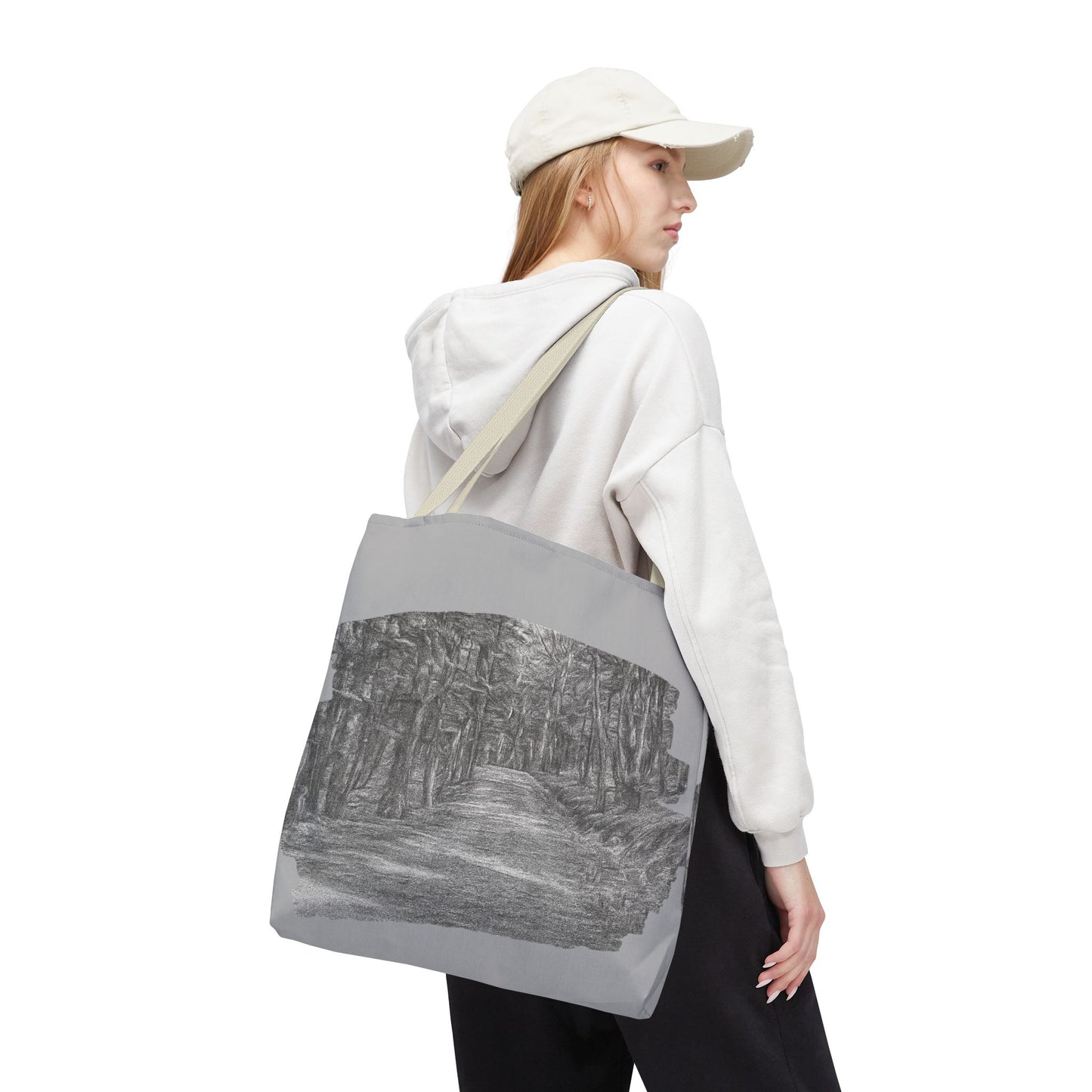 Scenic Path Tote Bag, Reversible Tote, Eco-Friendly Shopper, Outdoor Adventure Bag, Gift for Nature Lovers, Stylish Carryall