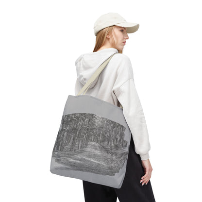 Scenic Path Tote Bag, Reversible Tote, Eco-Friendly Shopper, Outdoor Adventure Bag, Gift for Nature Lovers, Stylish Carryall