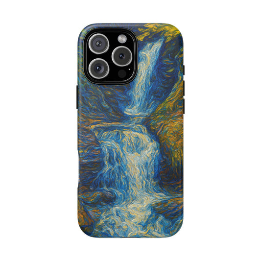Artistic Phone Case - Waterfall Design, Unique Gift, Phone Accessory, Nature Lover, Original Artwork