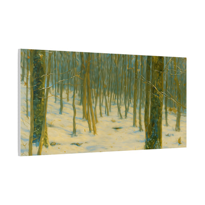 Winter Forest Matte Canvas Art Print, Nature Decor, Stretched Wall Art, Home Decor, Rustic Cabin Decoration, Gift for Nature Lovers