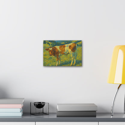 Cow Art Canvas Print, Rustic Farmhouse Decor, Animal Lover Gift, Country Wall Art, Thoughtful Homewarming