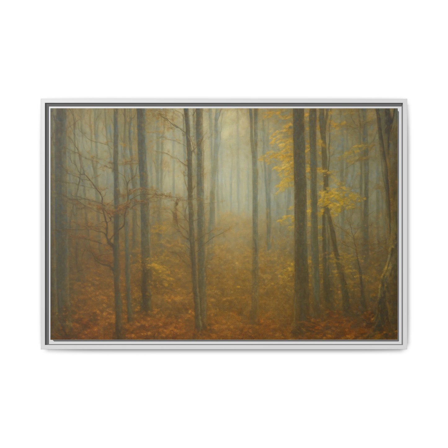 Framed Matte Canvas Art | Serenity in the Forest | Nature Wall Decor, Home Gallery, Cozy Living Room, Gift for Nature Lovers