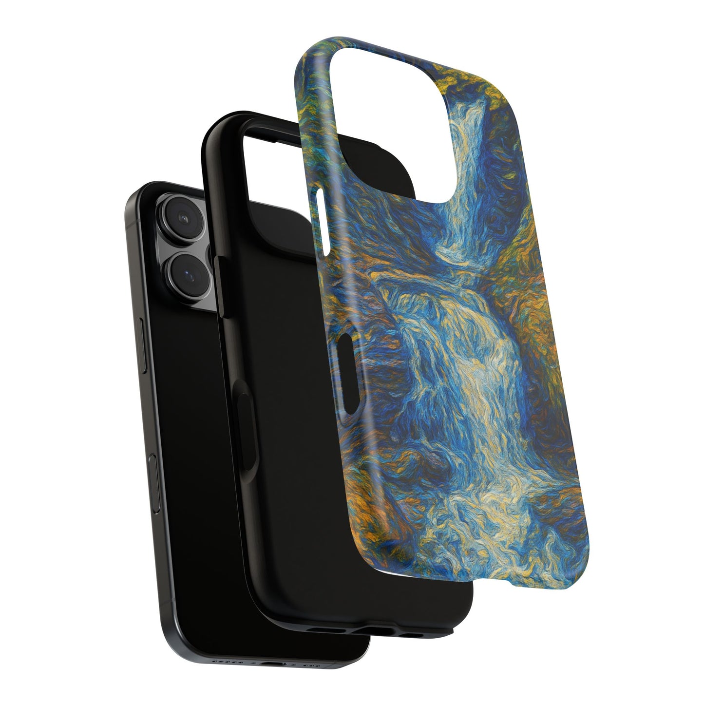 Artistic Phone Case - Waterfall Design, Unique Gift, Phone Accessory, Nature Lover, Original Artwork