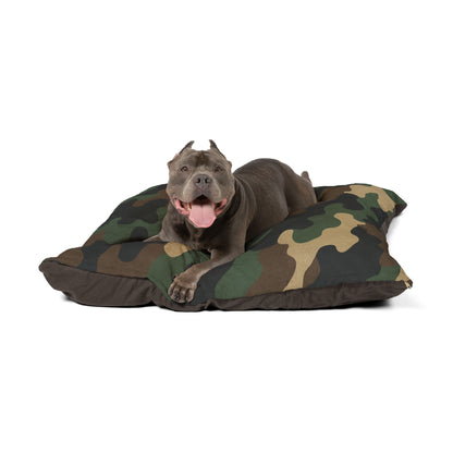 Camouflage Pet Bed for Dogs and Cats, Cozy Military-Inspired Dog Bed, Camo Pet Cushion, Stylish Pet Bedding, Gift for Pet Lovers