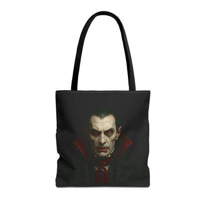 Vampire Haunted Tote Bag, Spooky Shopping Bag, Halloween Accessory, Gothic Style Handbag, Perfect for Halloween Parties, Unisex Tote