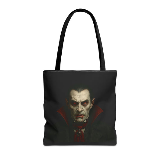 Vampire Haunted Tote Bag, Spooky Shopping Bag, Halloween Accessory, Gothic Style Handbag, Perfect for Halloween Parties, Unisex Tote