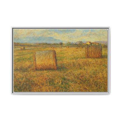 Framed Matte Canvas Wall Art - Rustic Farm Landscape, Country Decor, Home Gallery, Gift for Nature Lovers, Housewarming Decor