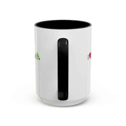 I Love Football Accent Coffee Mug, Perfect Gift for Sports Lovers, Football Enthusiasts, Unique Mug for Game Days, Home or Office Decor