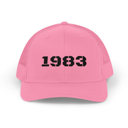 Vintage 1983 Snapback Trucker Cap, Personalized Dad Hat, Perfect Gift for Birthdays, Classic Casual Style, Everyday Wear, Anniversary Hat
