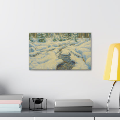 Winter Landscape Canvas Art, Nature Decor, Gallery Wall Art, Cozy Home Accent, Winter Wonderland Painting