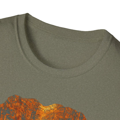 Nature-Inspired Unisex Softstyle T-Shirt, Outdoor Lover Gift, Casual Wear, Ideal for Hiking, Nature Trips, Unique Graphic Tee