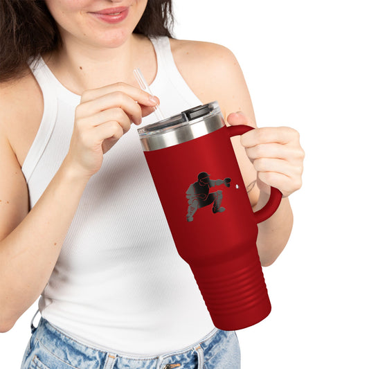 Insulated Travel Mug | Baseball Catcher Themed Travel Tumbler for Active Lifestyles, Coffee Mug, Road Trip Cup, Gym Hydration, Gift for Athletes - product image